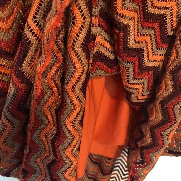 36point5 women's rust chevron knit fit and flair sleeveless lined Dress small‎ - Picture 6 of 10